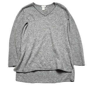 Sundance Cashmere Sweater Women’s XS Gray Heather V Neck Long Sleeve Oversized